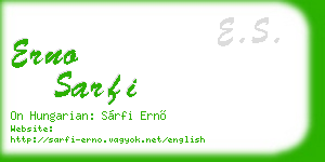 erno sarfi business card